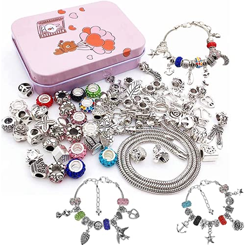 Queta Armband Kit DIY Bastelset Kinder Erwachsene Schmuck Basteln Mädchen Armbänder Selber Machen Schmuckbastelsets Schmuckherstellungsset Spielzeug Weihnachten Ostern Geburtstag Geschenk 5-13 Jahre von Queta