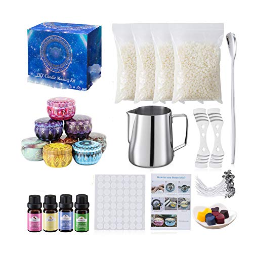 Queta Kerzen Selber Machen Set DIY Candle Making Kit Kerzenherstellung Zubehör Kit Duftkerzen Handwerk Werkzeug Kerzen Bastelwerkzeug Tolles Einsteiger-Set für Kinder und Erwachsene von Queta