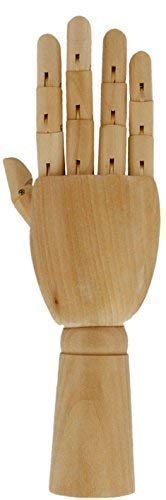 Quickdraw Supplies 8" / 20cm Rechts Holz Künstler Modell Jointed Artikulierter Flexibel Finger Mannequin von Quickdraw Supplies