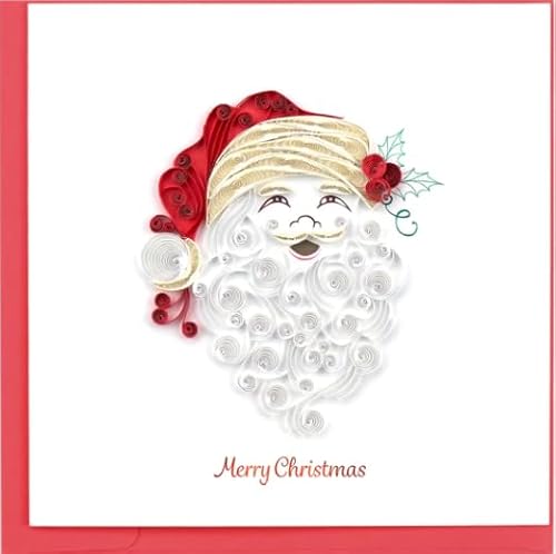 Quilling Card 3D-Grußkarte – Frohe Weihnachten Weihnachtsmann Bart von Quilling Card