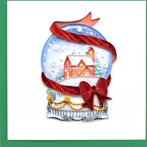 Quilling Card 3D-Grußkarte – Schneekugel Frohe Weihnachten Happy Holidays Winter Wonderland Karte von Quilling Card