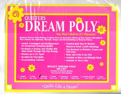Quilter's Dream Poly-Batting – Select – Weiß – Mid-Loft – Queen von Quilter's Dream Cotton Batting