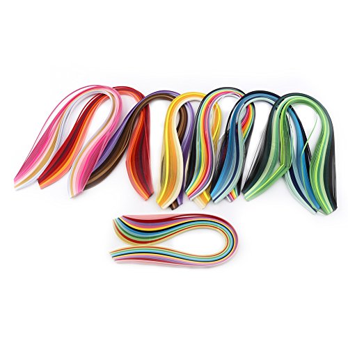 Qukaim Brettform Crimper Papier Quilling DIY Bastelset, 960 Streifen 5 mm, Brettform Crimper und Kamm Werkzeuge für Quilling-Projekte, ideal für Handwerk und Hobby von Qukaim