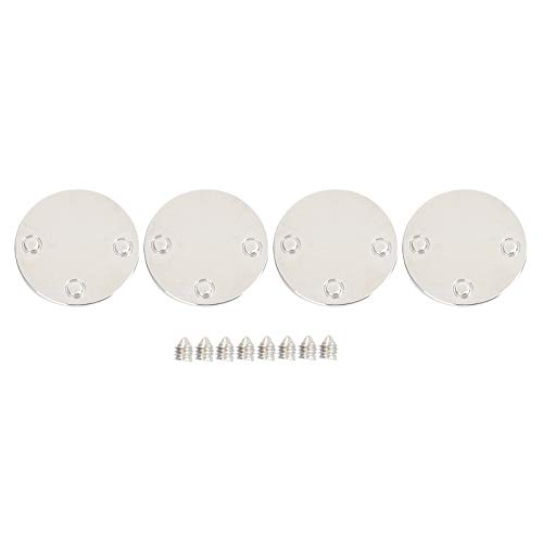 Qukaim Metal Accories Metall Runde Knöpfe, 4 Sets, DIY Gepäck und Tasche Dekoration, Metall Accories für Lederwaren, Silber, 1,5 cm Durchmesser SKU_B01-51-52052 von Qukaim