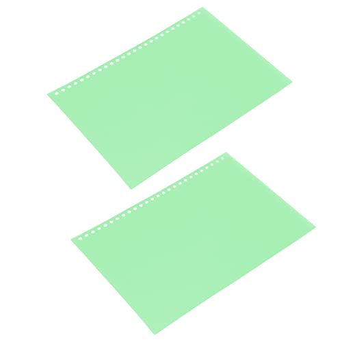 Qukaim Paper Cover B5 Frosted Translucent Waterproof Page Binding Cover, 50pcs Green, Hole Paper Cover for Reports and Presentations, Clear Page Protector, PP Material von Qukaim