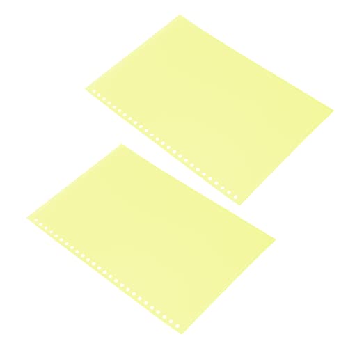 Qukaim Paper Cover B5 Frosted Translucent Waterproof Page Binding Covers 50 Pcs Yellow, Hole Paper Cover for Reports and Presentations, Clear Page Protectors, PP Material von Qukaim