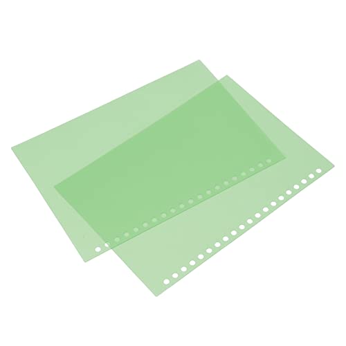 Qukaim Paper Protector A5 Sheet Protector, 50 Pcs Matte Paper Binding Cover, 20 Holes PP Plastic for Presentation, Clear Sheet Cover, Green von Qukaim