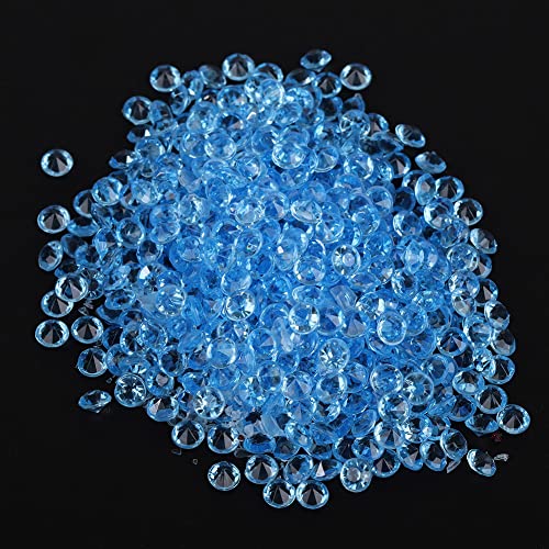 Qukaim Plastic Diamond 5000 Pcs DIY Pointed Acrylic Diamond Confetti Gems, Light Blue Plastic Diamonds for Wedding Party Decorations, Craft Supplies, 0.5 cm von Qukaim