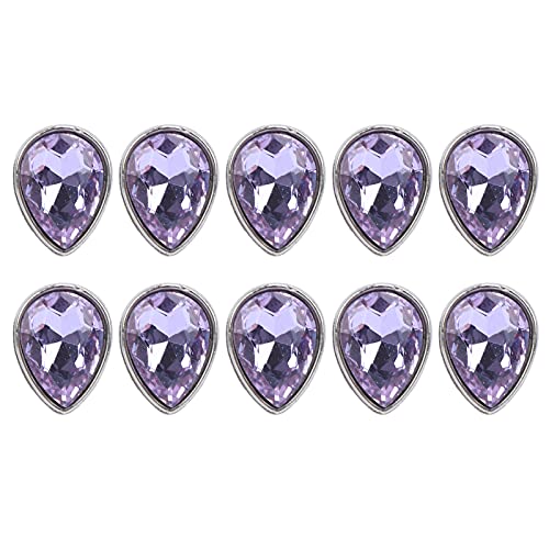 Qukaim Rhinestonesfor Crafts Strasssteine zum Basteln, Flickbar, Hotfix-Krallen-Strasssteine für DIY-Dekoration, hellviolett, Glas-Strasssteine zum Basteln, 10 Stück von Qukaim