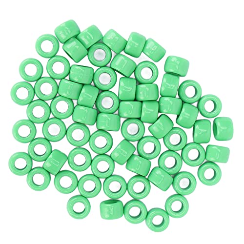 Qukaim Rocailles-Kunststoffperlen-Set zur Schmuckherstellung, 100 Stück, Rocailles-Perlen für Armbänder, DIY-Abstandshalter, grüne Farbe von Qukaim