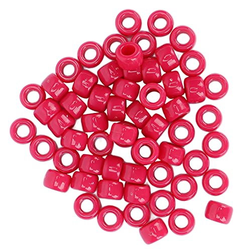 Qukaim Rocailles-Kunststoffperlen zur Schmuckherstellung, 100 Stück, Rocailles-Set, rosafarbene Armbandperlen, kleine farbige Abstandshalter für Armbänder, 180 cm von Qukaim