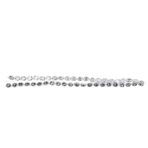 Qukaim Strass-Kette, 91 cm, 1,5 cm breit, transparent, grau, glänzend, für Bastelarbeiten, Dekoration, Strassapplikation, Strass-Cup-Kette von Qukaim