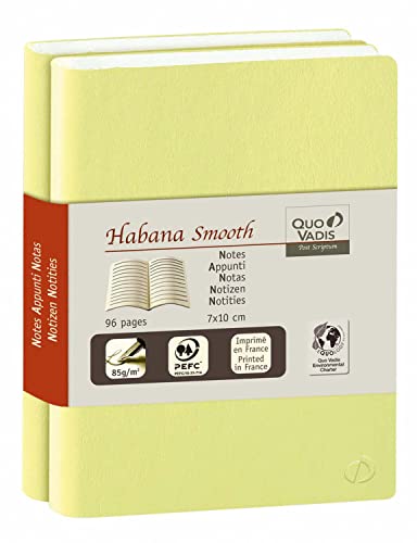 Quo Vadis Habana Smooth – Duo-Notizbücher, Duft 10, 7 x 10 cm 7 x 10 cm grün von Quo Vadis