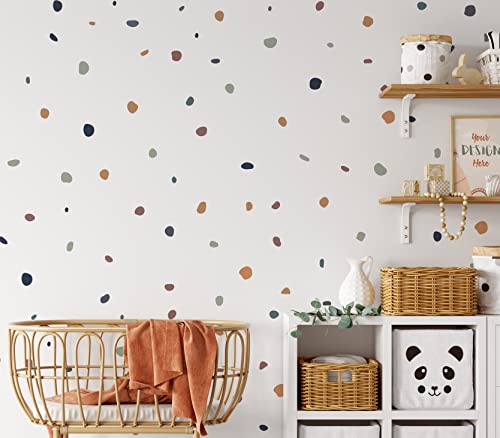 QuoteMyWall 150 Stück Boho Chic Unregelmäßige Polka Dot Wandaufkleber für Kinderzimmer Safari Dschungel Kinderzimmer Kinder Wandkunst Abnehmbare Dekor (150 Stück) von QuoteMyWall