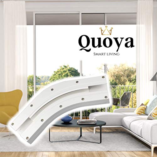 Quoya Smart Curtain Track – 135-Grad-Bogen-Set (2 x 135-Grad-Bogen) – (NUR kompatibel mit den Modellen QL600 und AT5810) (Nicht kompatibel mit QL500) von Quoya