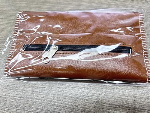 Tabaktasche Leder,TragbarTabakbeutel für Drehtabak mit Fächern,Drehtabak Tasche mit Magnetverschluss Faltbar,Tabaktasche Drehertasche Mehrschichtig,Wasserabweisend und Robus(Braun) von Qurtkive