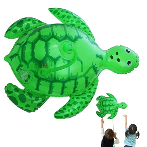 Qurygin Froschspielzeug für Kinder,Aufblasbare Schildkröte | Hüpfendes leuchtendes großes Froschspielzeug,Cartoon-Dschungel-Tierspielzeug, lustige Kinder-Partygeschenke, Frosch-Party-Dekoration von Qurygin