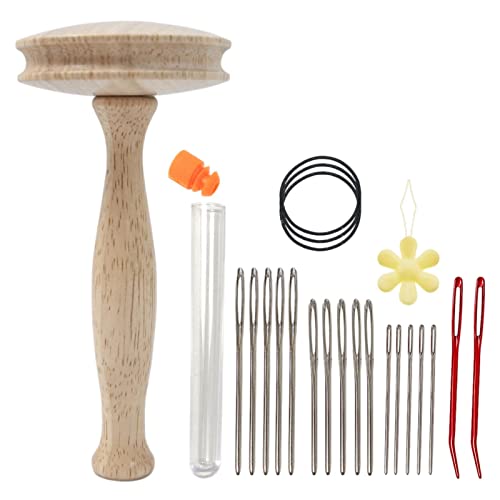 Qurygin Stopfzubehör Kit - -Stopfgarn-Pilz-Kit, Stopfpilz Stopfei Stopfset Stopfpilz Set, Stickerei Kit Stopfpilz Set, Glatter -Pilz-Darner, Komplettes Stopfset Für Anfänger Schnellen Flicken von Qurygin