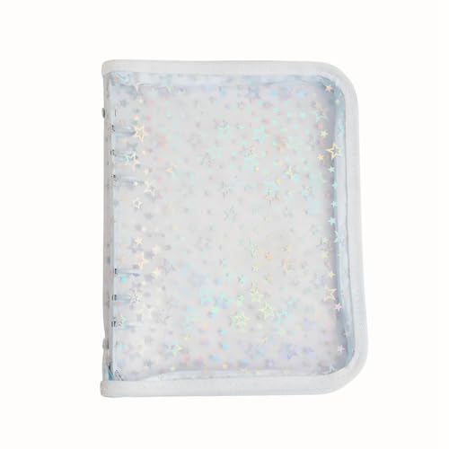 Qusedwey A5-Budget-Ordnerhülle mit Reißverschluss, Glitzernde, A5-Planer mit 6 Ringen, Durchsichtiges, Nachfüllbares PVC-Notizbuchgehäuse, Hellblau, Langlebig Qusedwey A5-Budget-Ordnerhülle mit Reißverschluss, Glitzernde, A5-Planer mit 6 Ringen, Durchsichtiges, Nachfüllbares PVC-Notizbuchgehäuse, Hellblau, Langlebig von Qusedwey