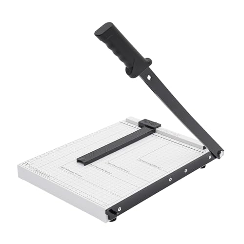 Qussse A4 Hebelschneider, Manueller Papierschneider Schneidemaschine bis zu 10 Blatt, Schnittlänge 29.7cm Schnittbreite 21cm für Schule Büro von Qussse