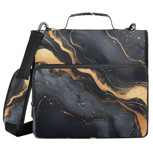 Quteprint Bindertasche mit Reißverschluss, 3,8 cm, 3-Ringbuch und mehrere Taschen, 500 Blatt Kapazität, erweiterbarer Aktenordner mit Schultergurten und Griffen, für Schule, Arbeit, Büro Quteprint Bindertasche mit Reißverschluss, 3,8 cm, 3-Ringbuch und mehrere Taschen, 500 Blatt Kapazität, erweiterbarer Aktenordner mit Schultergurten und Griffen, für Schule, Arbeit, Büro von Quteprint