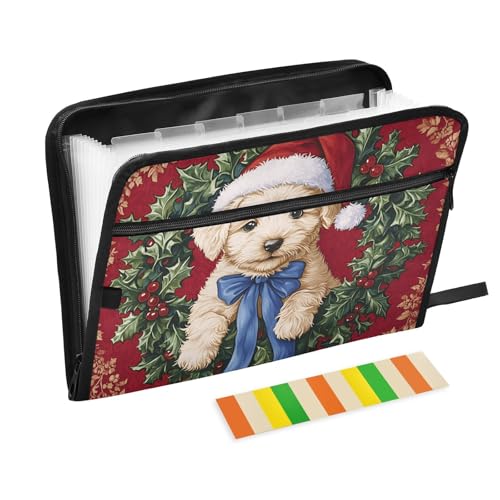 Quteprint Fächermappe mit 13 Fächern, mit Reißverschluss, für Urlaub, Weihnachten, niedlicher Hund, Akkordeon-Aktenordner mit Klebeetiketten, Briefgröße, A4-Papier, erweiterbarer Dokumenten-Organizer Quteprint Fächermappe mit 13 Fächern, mit Reißverschluss, für Urlaub, Weihnachten, niedlicher Hund, Akkordeon-Aktenordner mit Klebeetiketten, Briefgröße, A4-Papier, erweiterbarer Dokumenten-Organizer von Quteprint