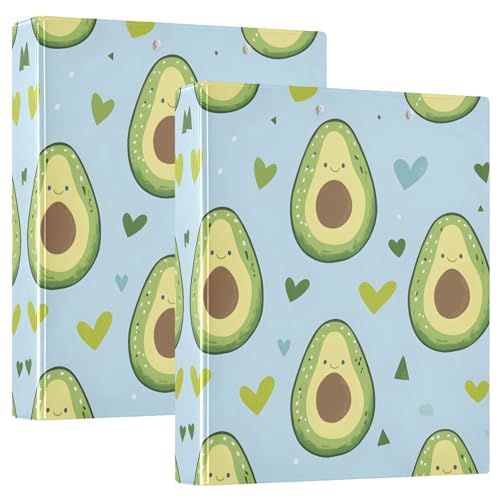 Quteprint Ringbuch mit 3 Ringen, Avocados Herz, 3,8 cm, runder Ringordner mit 3 transparenten Taschen, Klemmbrett und hält 200 Blatt für Büro/Schule/Zuhause Quteprint Ringbuch mit 3 Ringen, Avocados Herz, 3,8 cm, runder Ringordner mit 3 transparenten Taschen, Klemmbrett und hält 200 Blatt für Büro/Schule/Zuhause von Quteprint