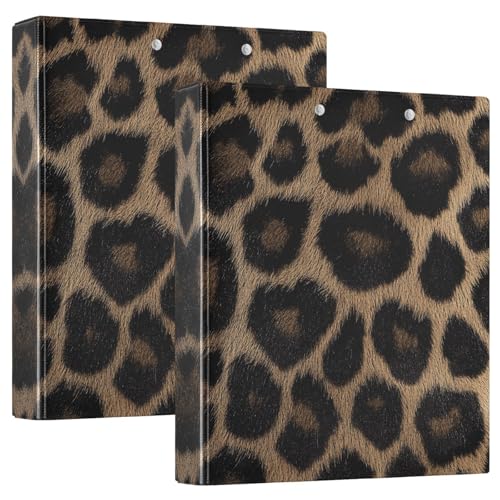 Quteprint Ringbuch mit 3 Ringen, Leopardenmuster, 3,8 cm, rund, mit 3 transparenten Taschen, Klemmbrett und hält 200 Blatt für Büro/Schule/Zuhause Quteprint Ringbuch mit 3 Ringen, Leopardenmuster, 3,8 cm, rund, mit 3 transparenten Taschen, Klemmbrett und hält 200 Blatt für Büro/Schule/Zuhause von Quteprint