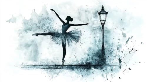 DIY 5D Diamant Malerei Set Bohren Voll Ballerina Elegante Ballerina Bild Diamond Painting Crystal Strass Diamant Gemälde Arts Craft Perfekt Für Entspannung Und Wand Decor Rund Drill 115x195cm AD0296 von Quxaoqiao