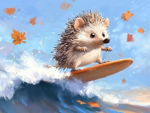 Quxaoqiao DIY 5D Diamant Malerei Set Bohren Voll Surfing Hedgehog Bild Diamond Painting Crystal Strass Diamant Gemälde Arts Craft Perfekt Für Entspannung Und Wand Decor Platz Drill 55x75cm AC2842 von Quxaoqiao