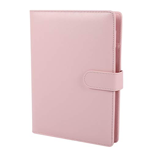 Qweradr A5 PU Leder Lose Blatt NachfüLlung Notebook Abdeckung Spiral Binder Planer, Notebook Abdeckung, Rosa von Qweradr