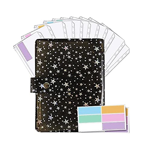 Qweradr Star A6 Binder HüLle, für Budgetierung, Binder Tasche Geld Umschlag Brieftasche, Budget Planung Notizblock, Geld Umschlag Binder von Qweradr