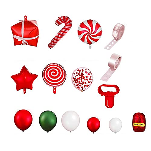 Qweradr Weihnachten Latex Aluminium Folie Ballon Kette Satz Neu Jahr Thema Urlaub Dekoration Geschenk Hintergrund Dekoration von Qweradr