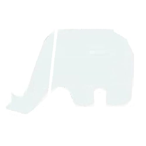 Qwertfeet Charmante Schablone mit Elefanten-Dekoration, Elefanten-Dekoration, Dekoration für die Küche, Elefanten-Dekoration, Acryl-Schablone, 20,3 cm von Qwertfeet