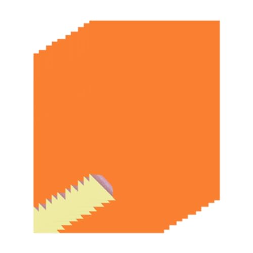 Qwertfeet Klebepapier, A4, 22,9 x 29,5 cm, für Drucker/Tintenstrahldrucker, für Büro, Schule, fluoreszierendes Orange von Qwertfeet