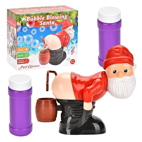 Automatische Bubble Blower Machine, Funny Gnomes Fart Bubble Machine, Christmas Bubble Blower, Birthday Bubble Blower, Bubble Blower with Flash Lights 7.09x2.17 inches for Christmas von Qzdtue