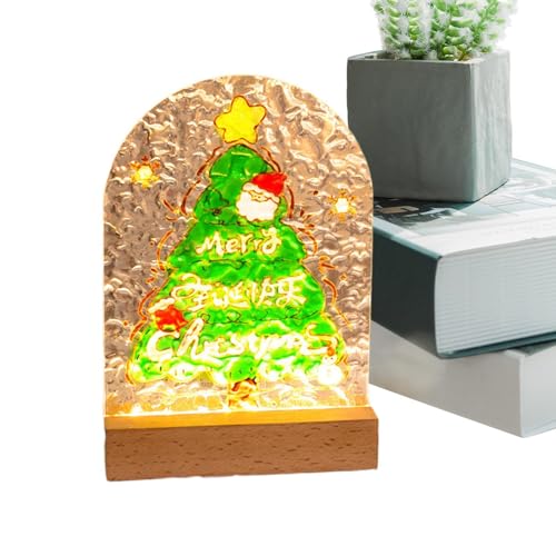 Handgemachtes Weihnachtszeichenbrett, leuchtendes Zeichenbrett aus Acryl, LED-Urlaubstischdekoration, kreative Kunst und Bastelsets für Mädchen und von Qzdtue