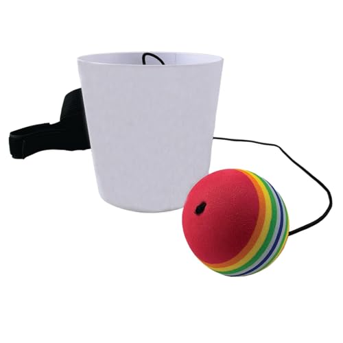 Kids Swing Catch Toy, Outdoor Ball Toss Cup Set, Hand Eye Koordination Catching Game, Catch Ball Set, Swing Ball Set, Toss Catch Cups Backyard, Lernspielzeug Kinder, Outdoor Catch and Toss von Qzdtue