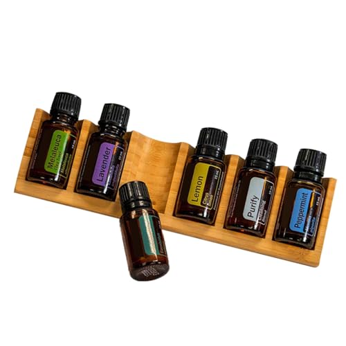 Qzdtue 6 x Öl-Organizer, Aromatherapie-Öl-Halter, dekorative Öldisplays, Home Fragrance Organizer, Tabletop Display Holder zur Organisation von Duftölen 22 x 6 x 4 cm von Qzdtue