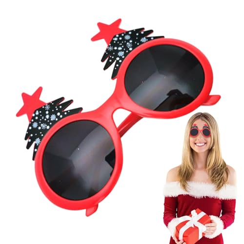 Qzdtue Christmas Tree Glasses, Santa Reindeer Christmas Tree Hat Eyeglasses, Christmas Photo Booth Props, Goodie Bag Stuffers, Holiday Favors Glasses, Christmas Eyeglasses, Christmas Eyeglasses, von Qzdtue