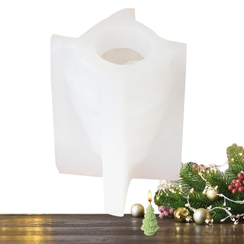 Weihnachtskerzenformen Set, Weihnachtsbaumkerzenformen, Saisonale Kollektion Handwerk Silikon Kerzenform, Weihnachtsornament Kerzenformen Pr Formen von Qzdtue