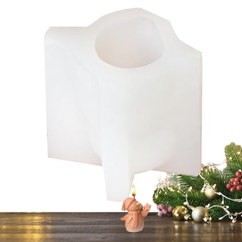 Weihnachtskerzenformen Set, Weihnachtsbaumkerzenformen, Saisonale Kollektion Handwerk Silikon Kerzenform, Weihnachtsornament Kerzenformen Pr Formen von Qzdtue