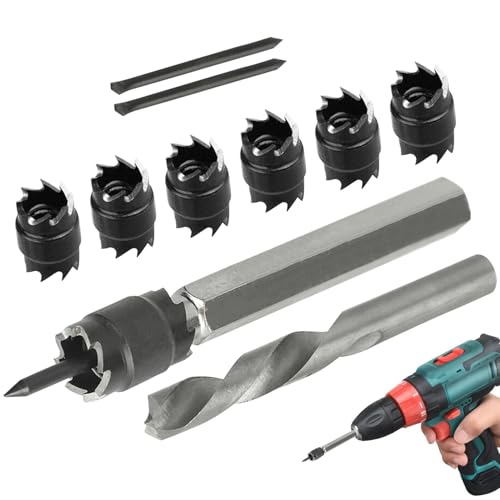 Weld Cutter Remover Drill Bits, Double Sided Punch Remover, Weld Removal Drill Bits, Hex Sheet Hole Cutter, Sturdy Weld Removal Tool, Drill Bits for Weld Cutting, Iron Weld Cutter, Edelstahl von Qzdtue