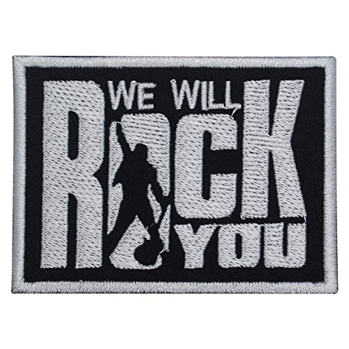 Aufnäher zum Aufnähen oder Aufbügeln, Motiv: We Will Rock You. von R-CO