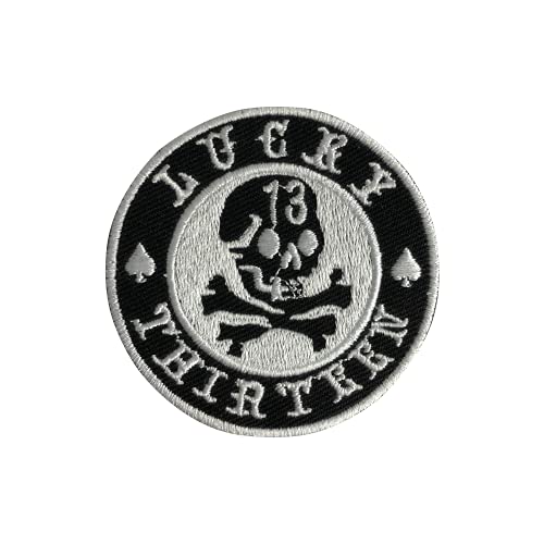 Lucky 13 Bikers Patch zum Aufbügeln oder Aufnähen, bestickt, Länderabzeichen von R-CO