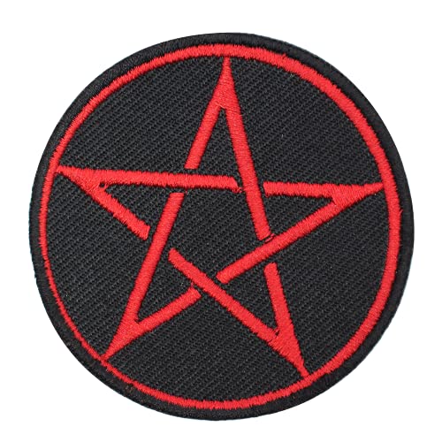 Pentagramm-Vicking Star Circle Patch zum Aufbügeln oder Aufnähen, Stickabzeichen, Länderabzeichen von R-CO