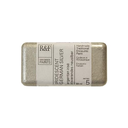 R&F Encaustic 40ml Paint, Iridescent Ger Silver by R&F Encaustic Paints von FR