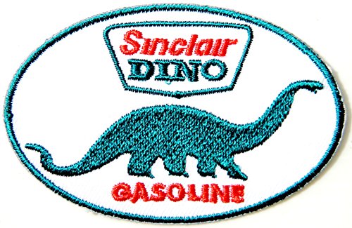 Sinclair Dino Benzin Werbung Motor Öl Benzin Tankstelle Pumpe Logo Schild Racing Patch Aufnäher Aufnäher bestickt T-Shirt Jacke Kostüm von SURAPAN von RACING SURAPAN PATCH