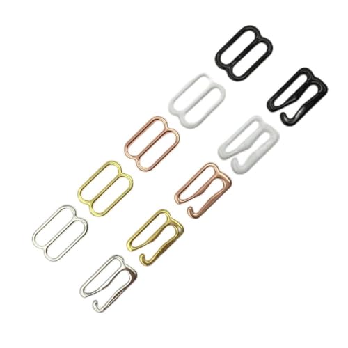 10 Sets, 20 Stück, Verschiedene Größen von BH-Haken und Schiebern, Riemenversteller, Schnalle, Schieber, Ring, Clip, Dessous-Anpassung, DIY-Zubehör von RAEF