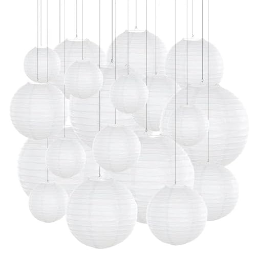 20 Teile/los Mix Größe 6''-12'' Rosa Papier Laternen Chinesische Papier Laterne Ball Lampion Für Hochzeit Party Urlaub hängende Dekoration von RAEF